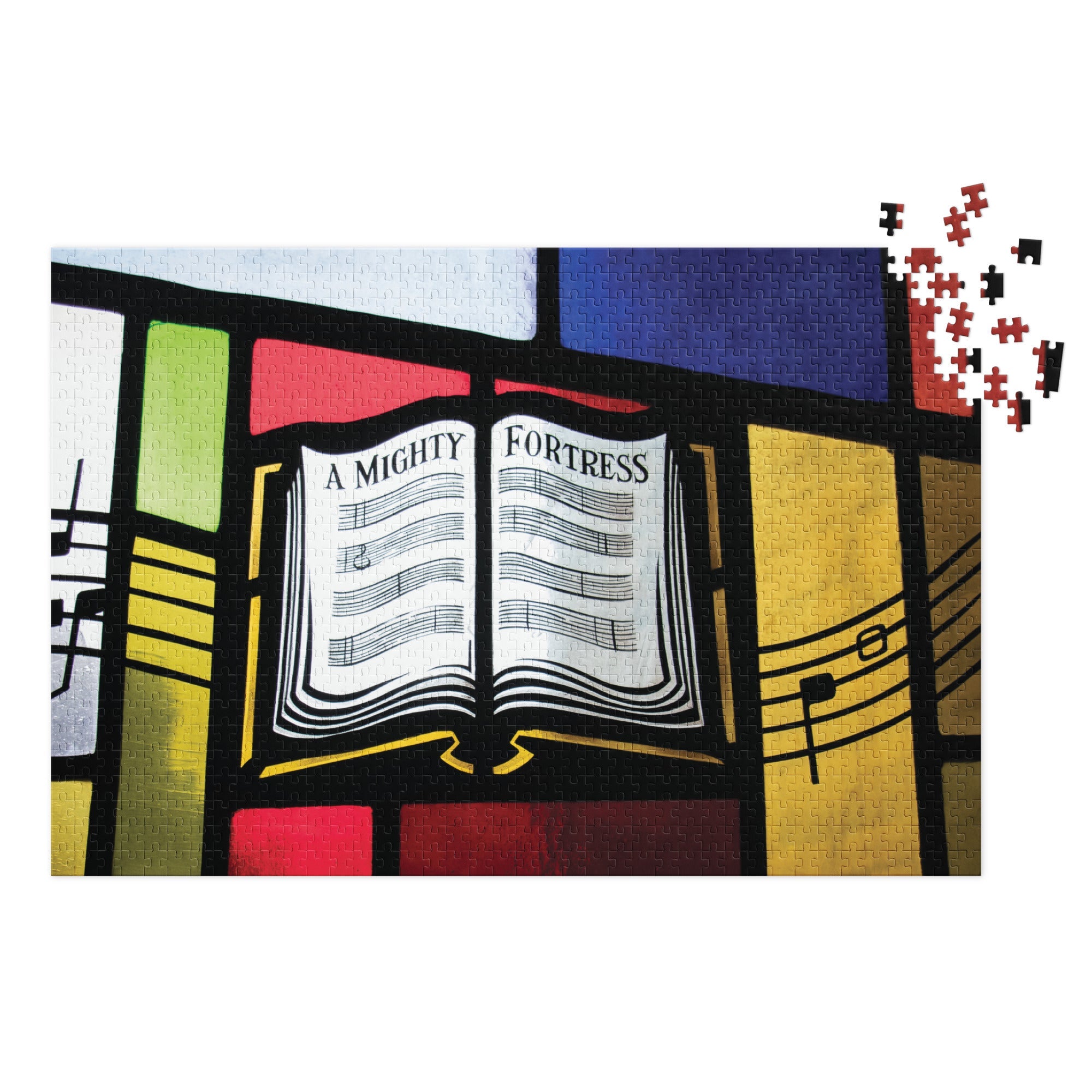 A Mighty Fortress Puzzle – Trinity Lutheran Church Stained Glass - Phoenix Anthem, LLC