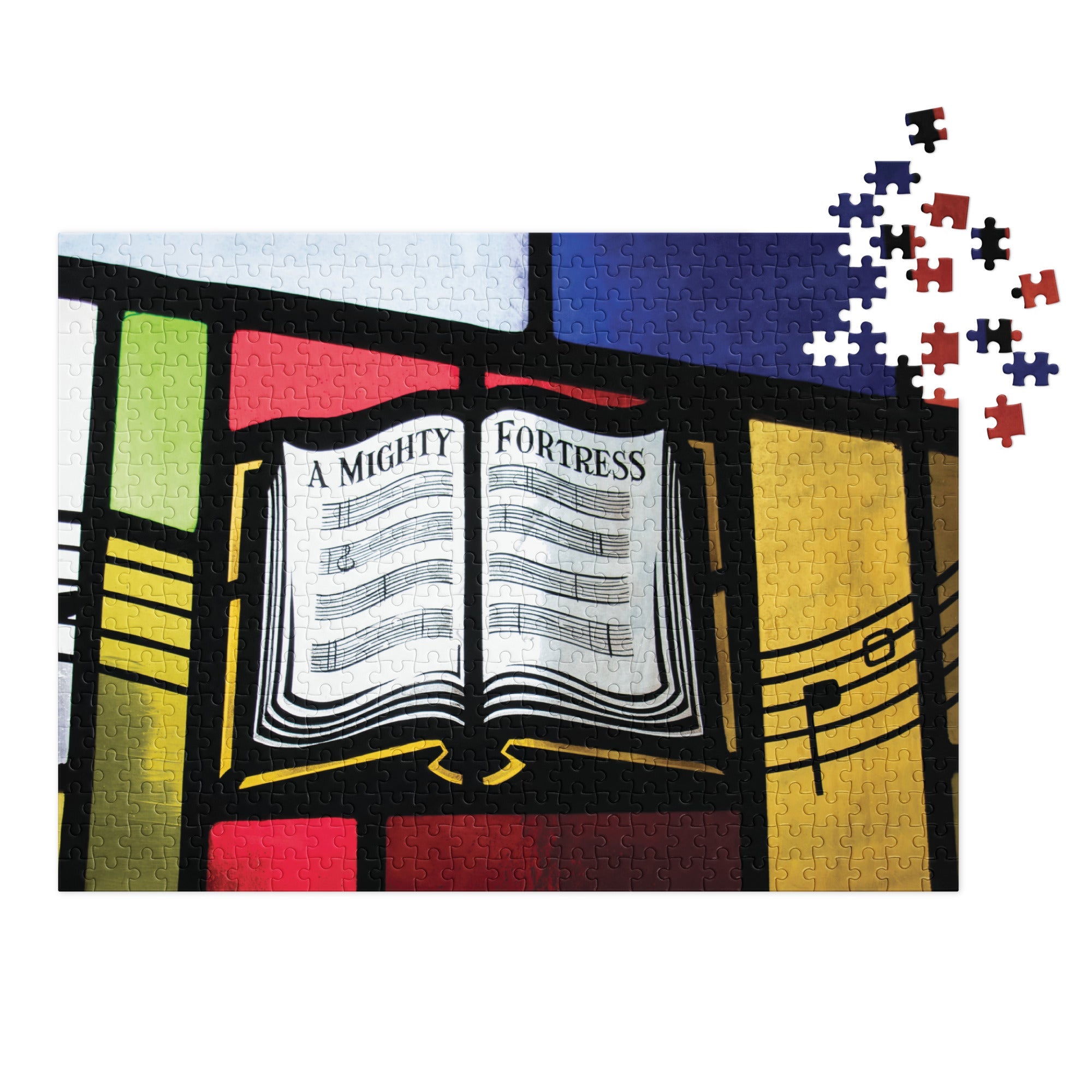 A Mighty Fortress Puzzle – Trinity Lutheran Church Stained Glass - Phoenix Anthem, LLC