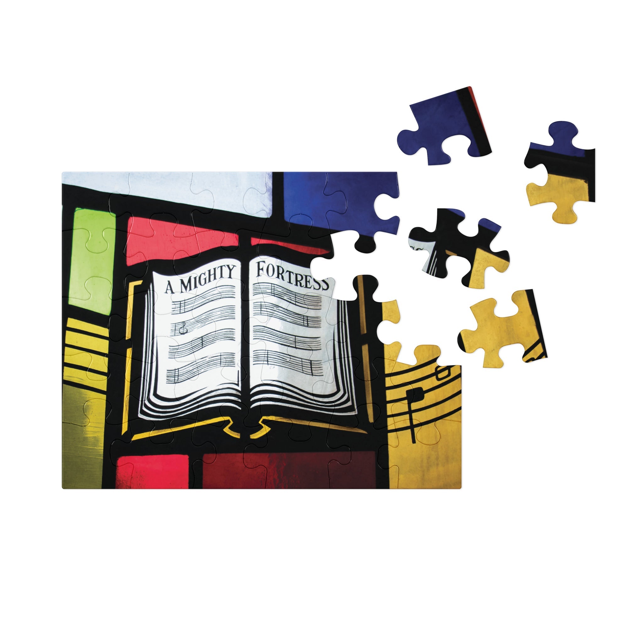 A Mighty Fortress Puzzle – Trinity Lutheran Church Stained Glass - Phoenix Anthem, LLC