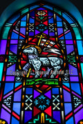 Behold the Lamb | The Victorious Christ (Stained Glass Print) - Phoenix Anthem, LLC