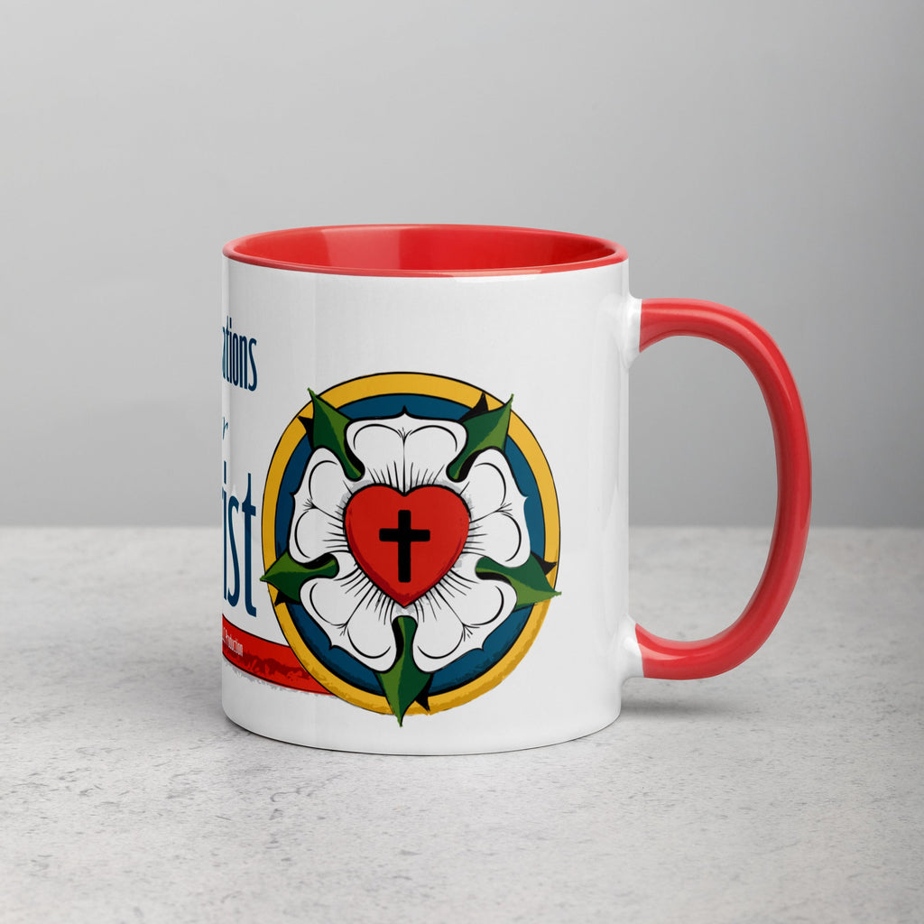 Conversations for Christ Mug with Luther Rose - Phoenix Anthem, LLC