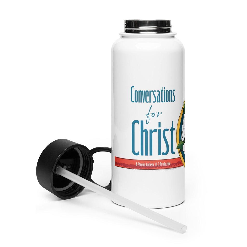 Conversations for Christ Stainless Steel Water Bottle (Straw Lid) - Phoenix Anthem, LLC