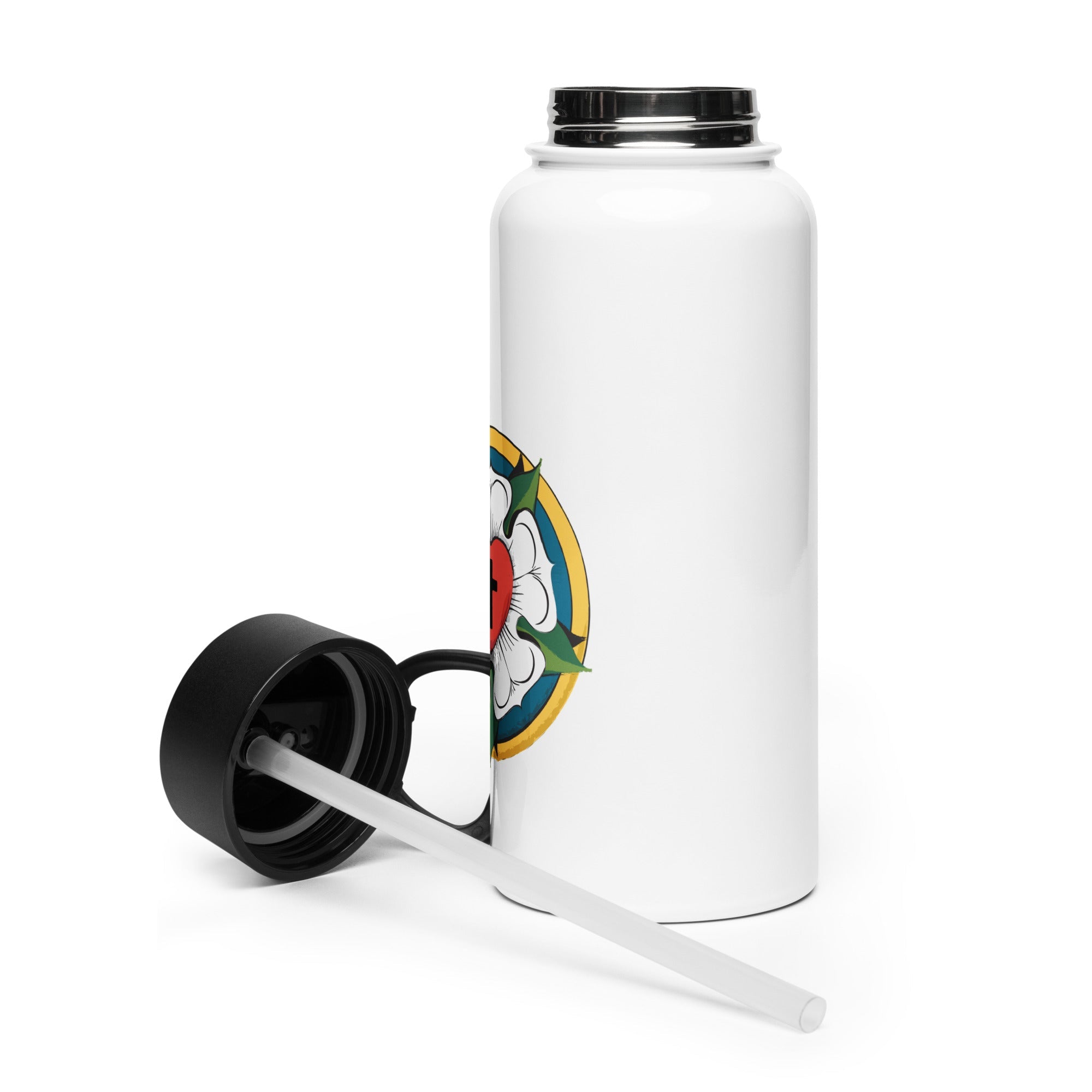 Conversations for Christ Stainless Steel Water Bottle (Straw Lid) - Phoenix Anthem, LLC