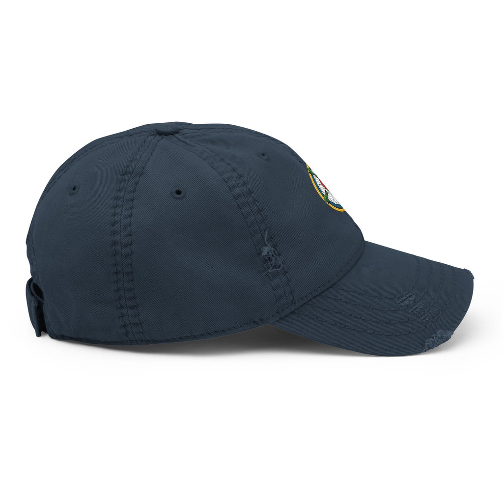 Luther Rose Embroidered Distressed Dad Hat - Phoenix Anthem, LLC