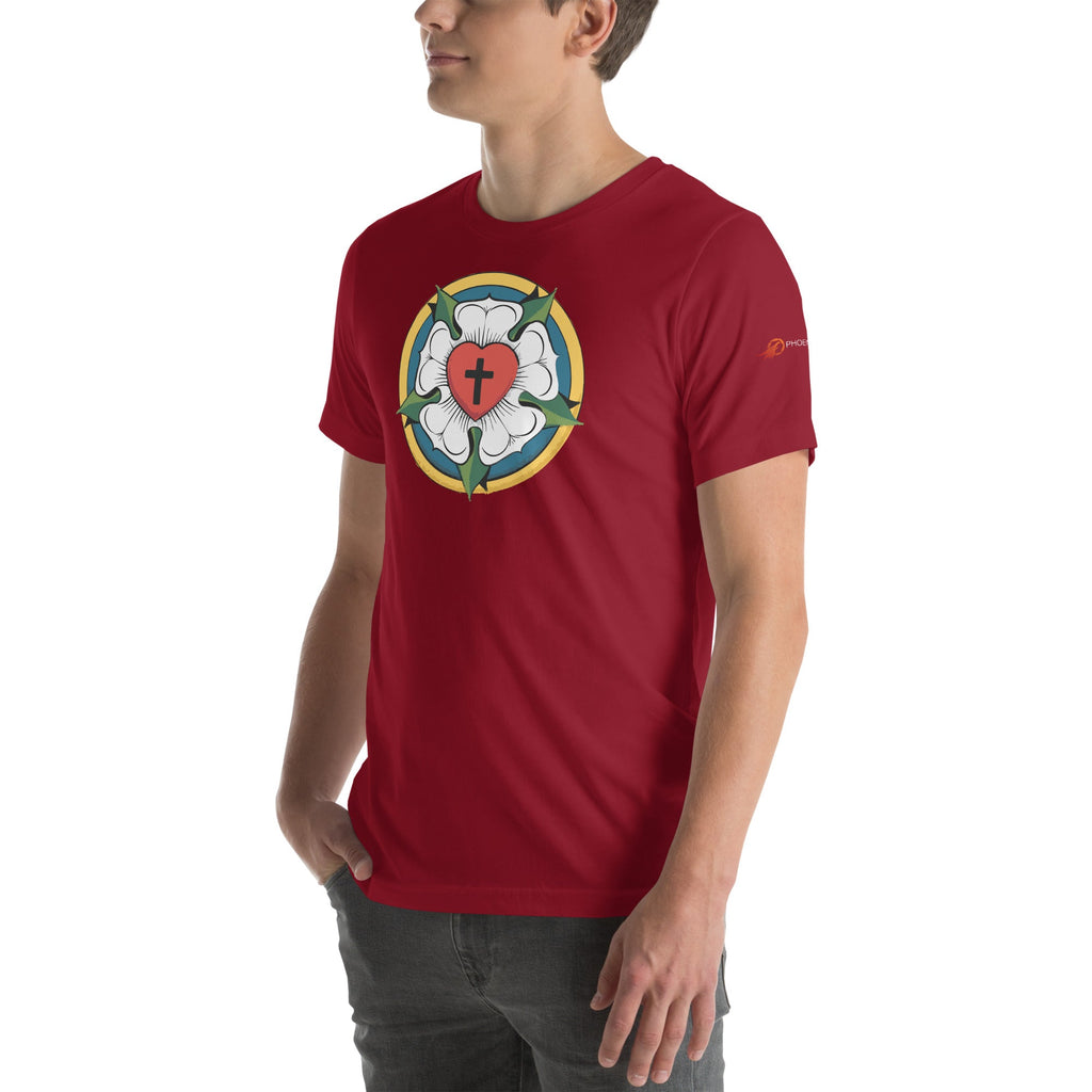 Luther Rose Unisex T-Shirt | Faith in Comfort - Phoenix Anthem, LLC