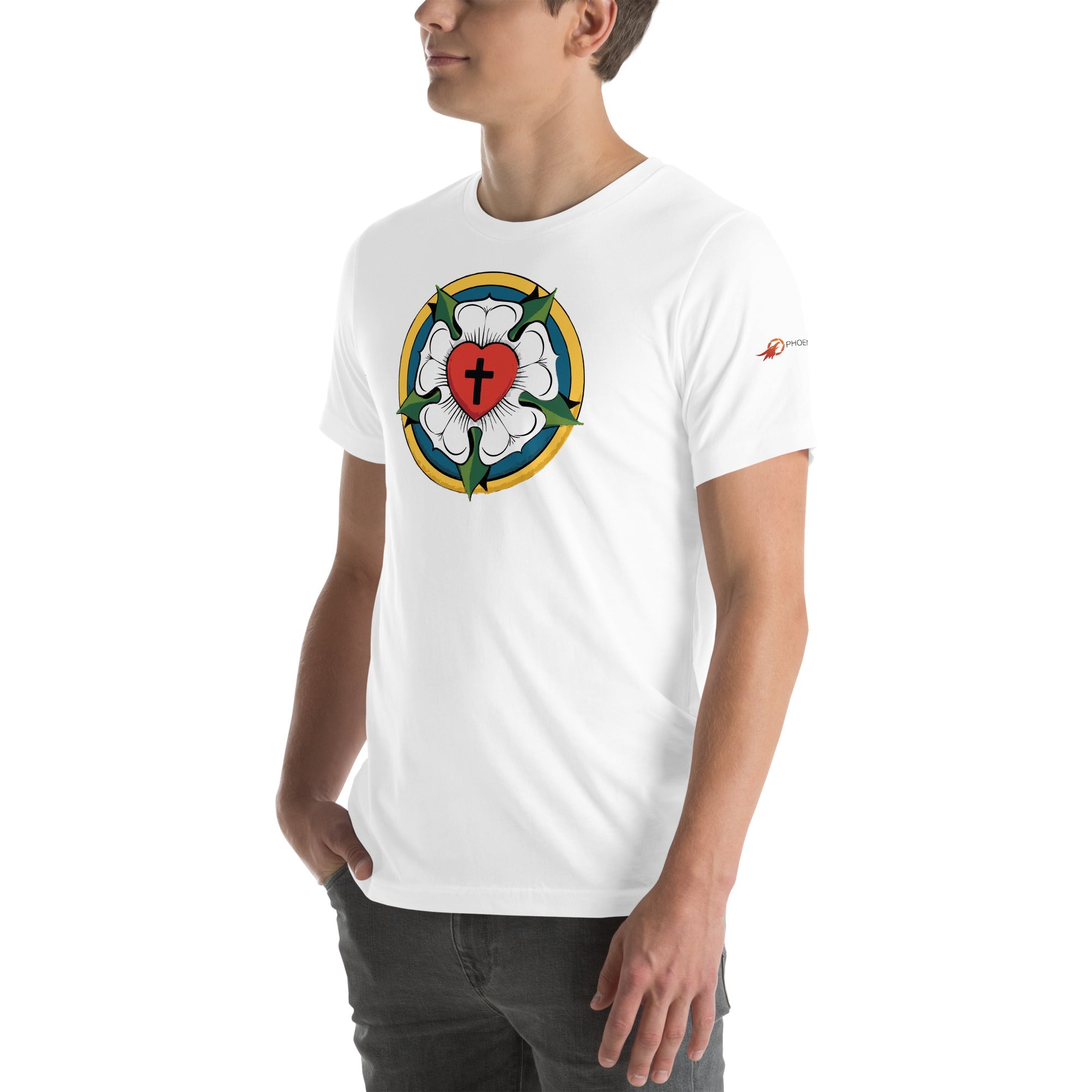 Luther Rose Unisex T-Shirt | Faith in Comfort - Phoenix Anthem, LLC