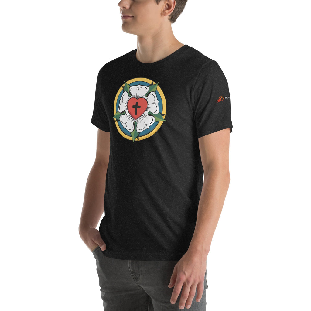Luther Rose Unisex T-Shirt | Faith in Comfort - Phoenix Anthem, LLC
