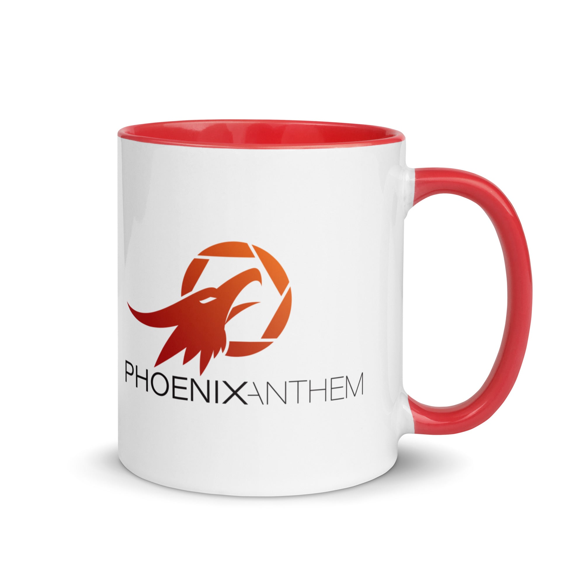 Add a pop of color to your morning devotion with the red-interior Phoenix Anthem mug. Dishwasher-safe ceramic with a Christ-centered design.
