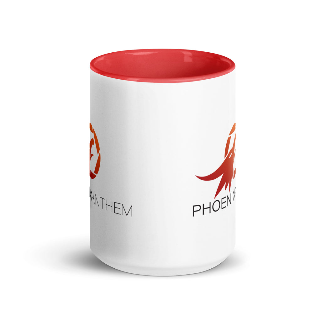 Add a pop of color to your morning devotion with the red-interior Phoenix Anthem mug. Dishwasher-safe ceramic with a Christ-centered design.