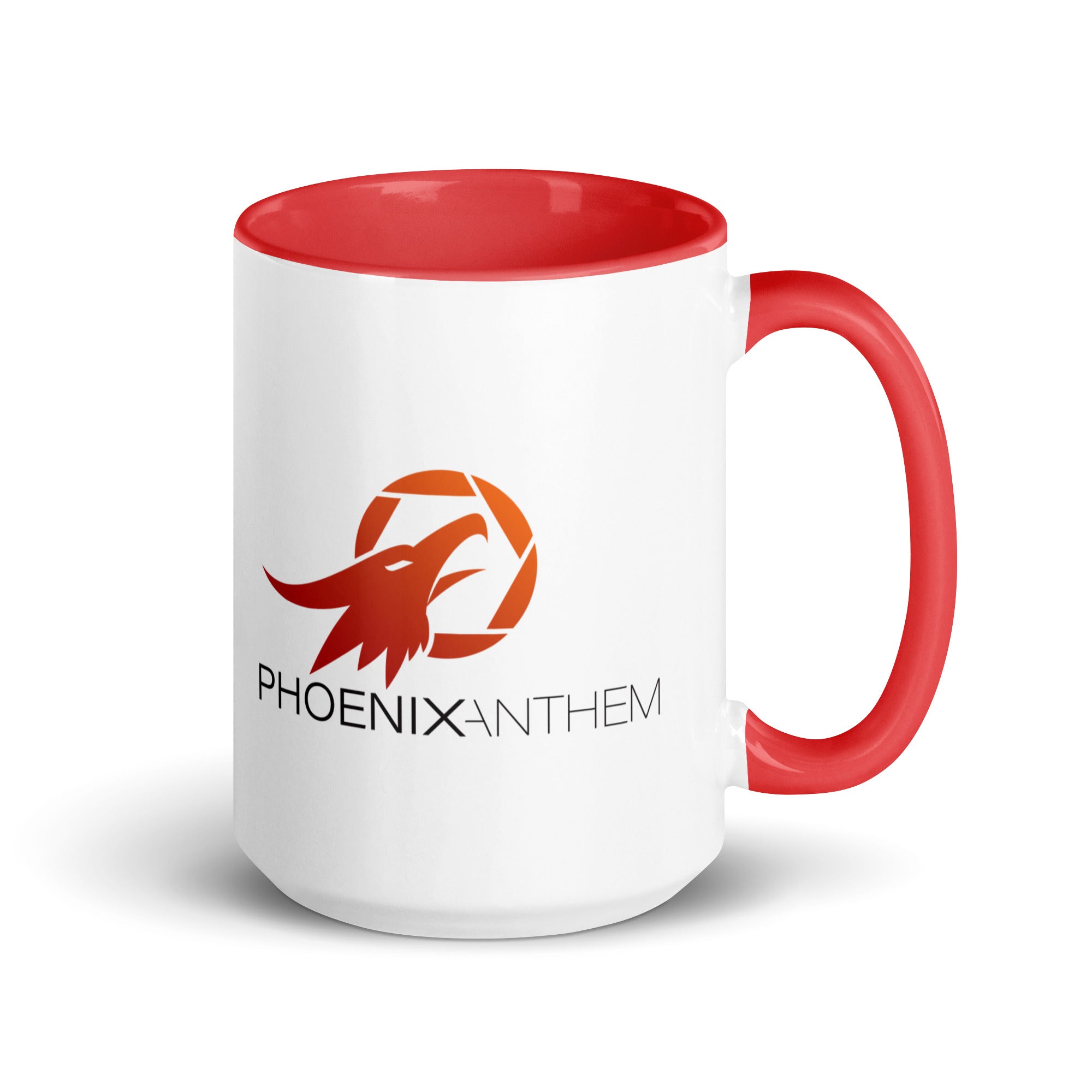 Add a pop of color to your morning devotion with the red-interior Phoenix Anthem mug. Dishwasher-safe ceramic with a Christ-centered design.