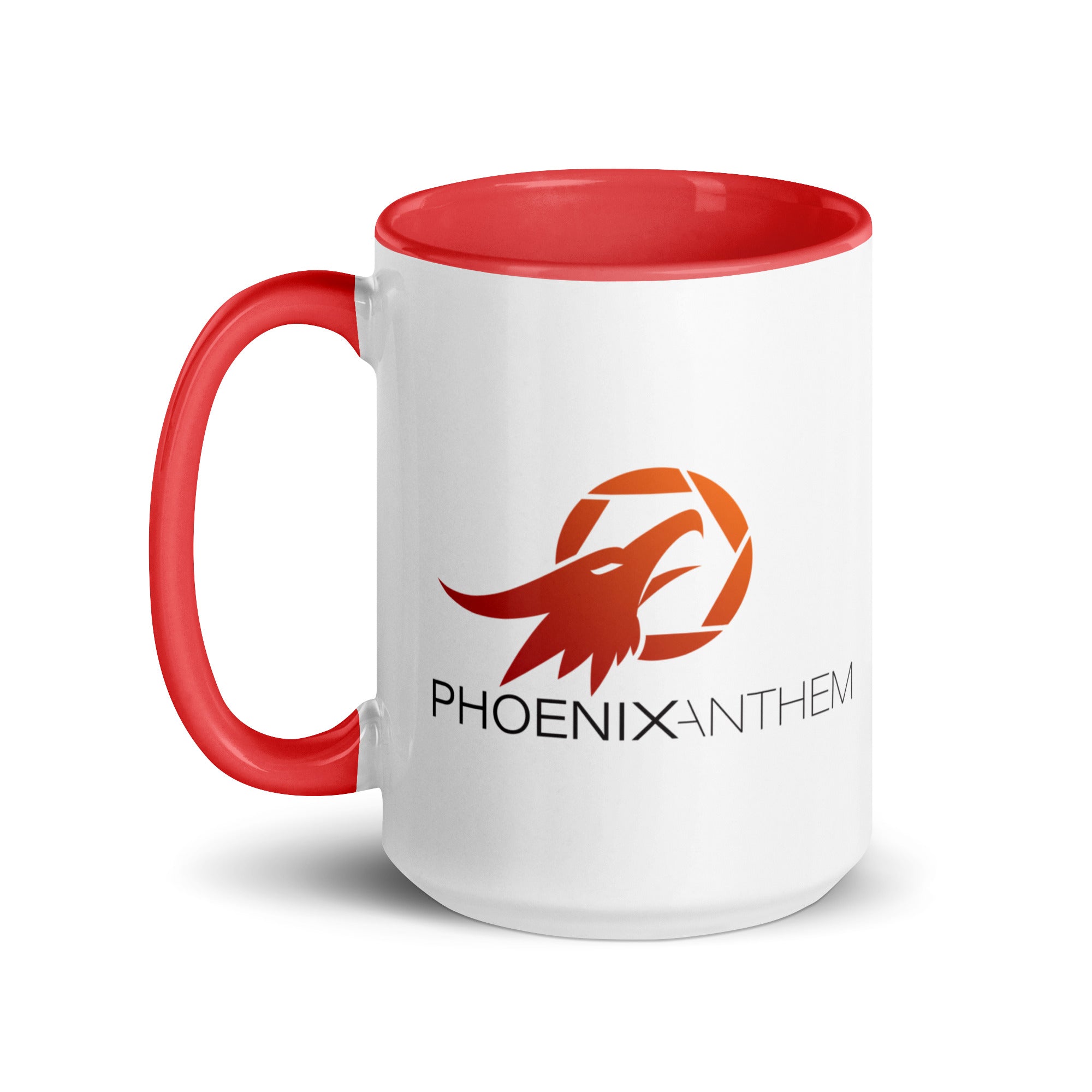 Add a pop of color to your morning devotion with the red-interior Phoenix Anthem mug. Dishwasher-safe ceramic with a Christ-centered design.