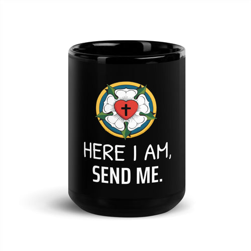 "Send Me" 15 oz Black Glossy Mug - Phoenix Anthem, LLC