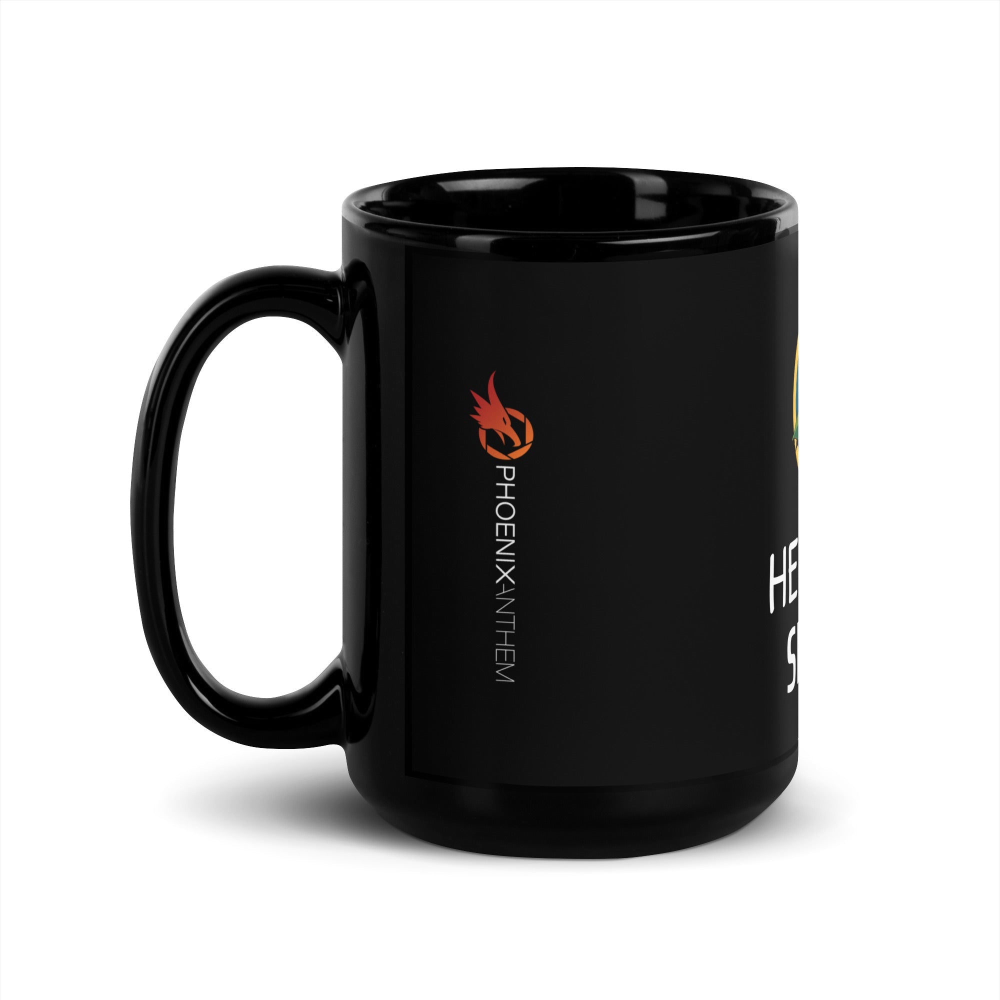 "Send Me" 15 oz Black Glossy Mug - Phoenix Anthem, LLC