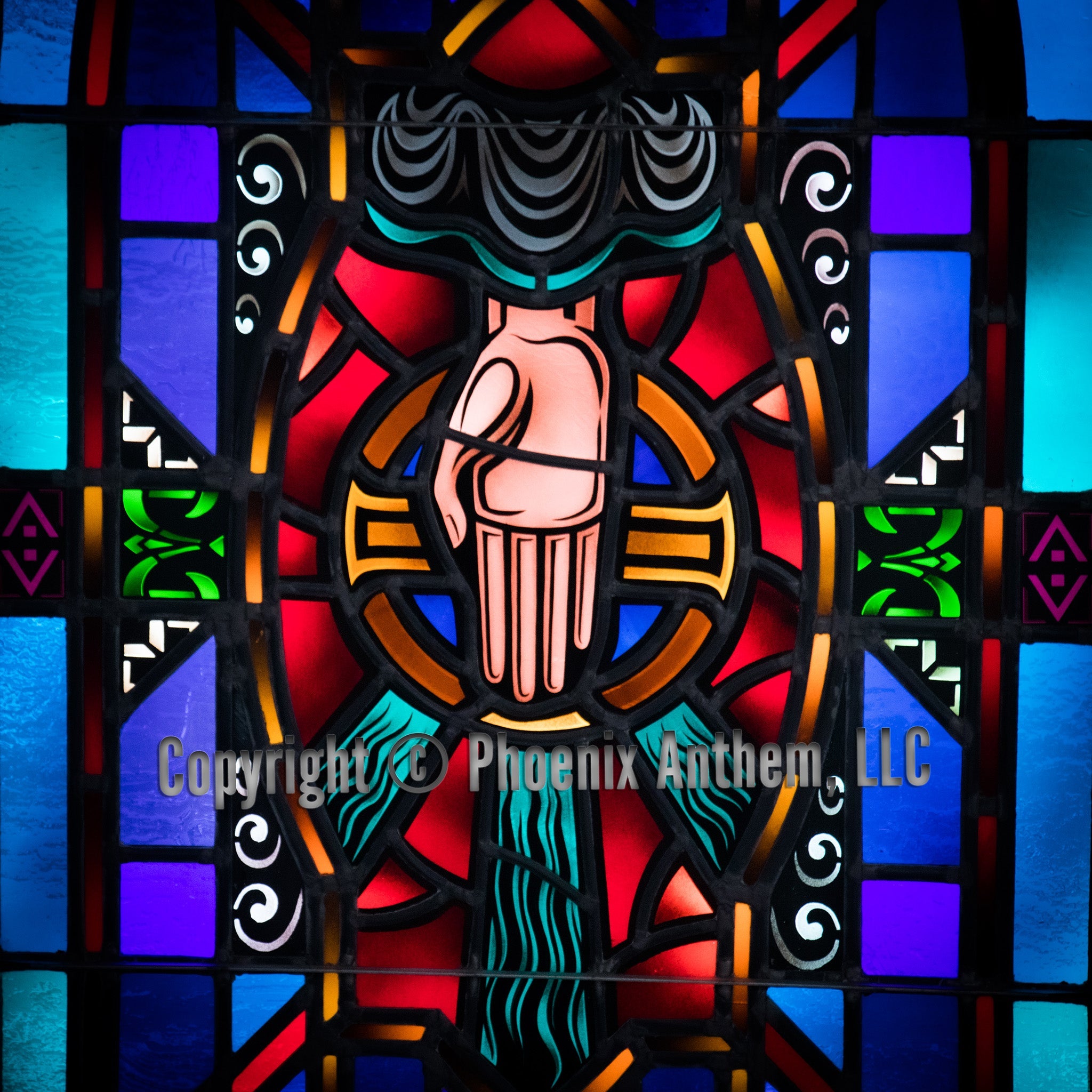 The Hand of Providence | God’s Guiding Hand (Stained Glass Print) - Phoenix Anthem, LLC