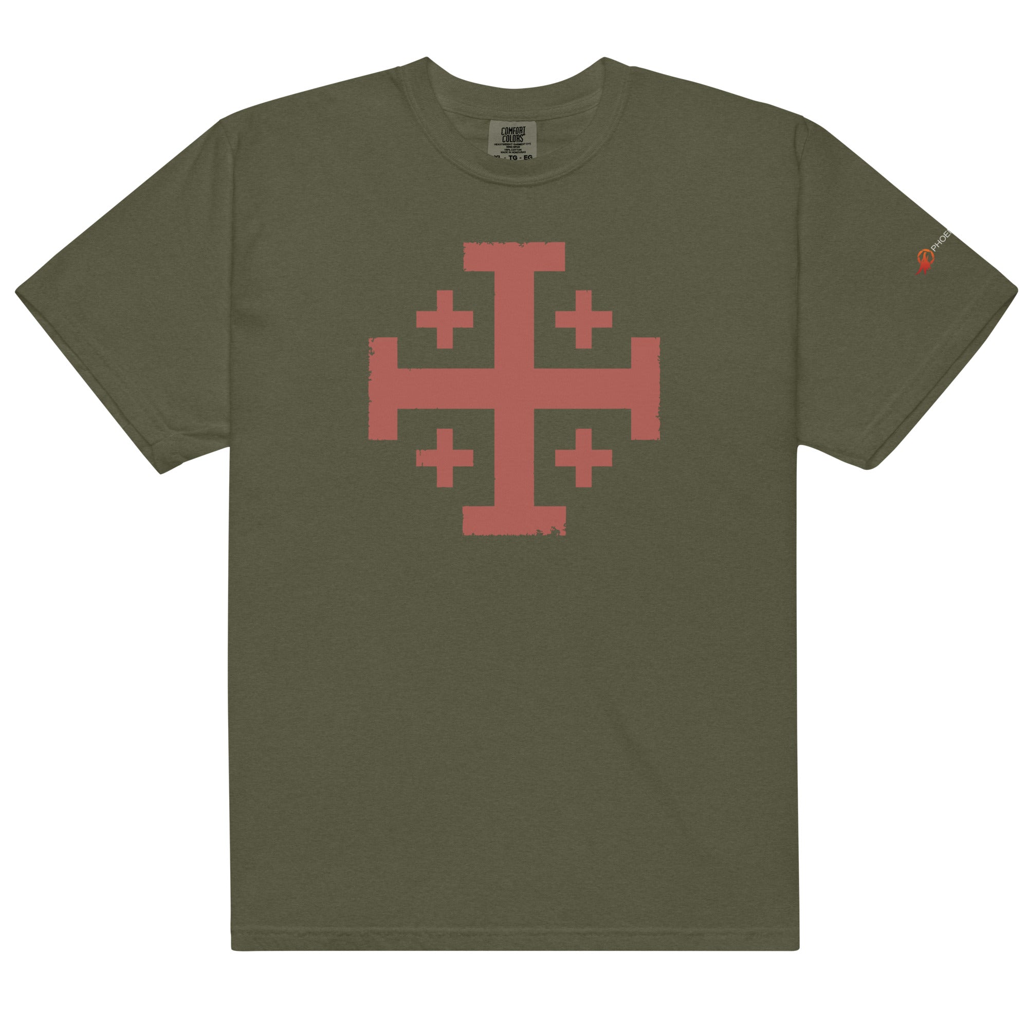 Historic Jerusalem Cross Garment-Dyed Heavyweight Tee | Comfort Colors 1717
