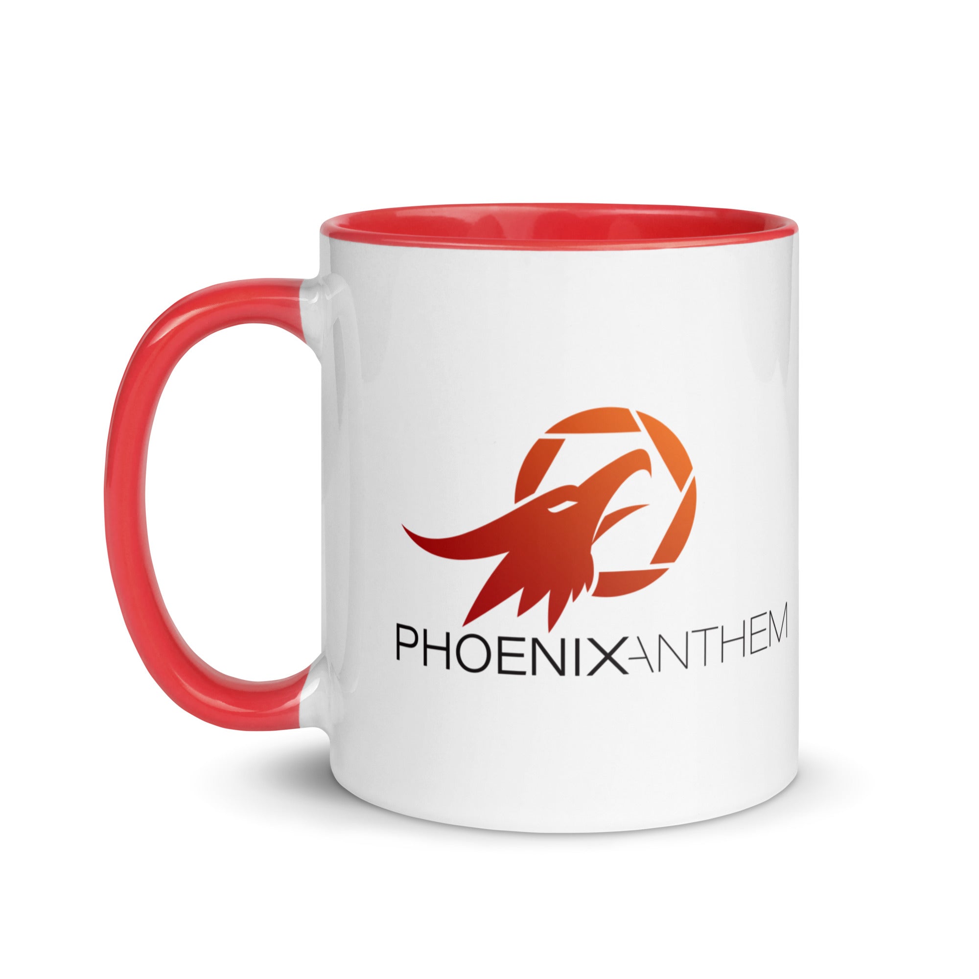 Add a pop of color to your morning devotion with the red-interior Phoenix Anthem mug. Dishwasher-safe ceramic with a Christ-centered design.