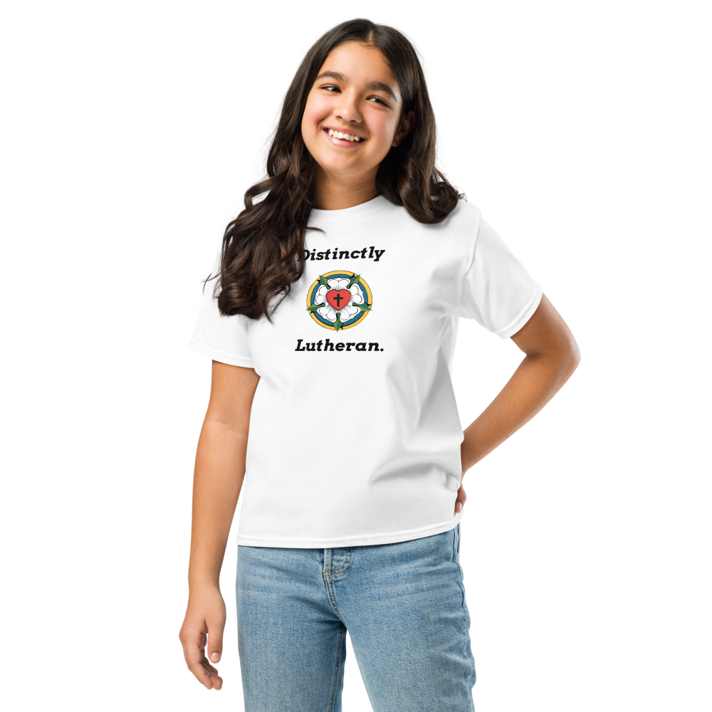 "Distinctly Lutheran" Youth Unisex Cotton Tee